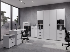 Комплект мебели для офиса Оптима ОП-112 белый структурный/меренга