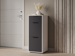 Тумба Оптима ОП-08 белый структурный/графит