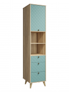 Пенал Велламо ВО-14 блэквуд ячменный/бирюза