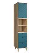 Пенал Велламо ВО-14 блэквуд ячменный/морская волна