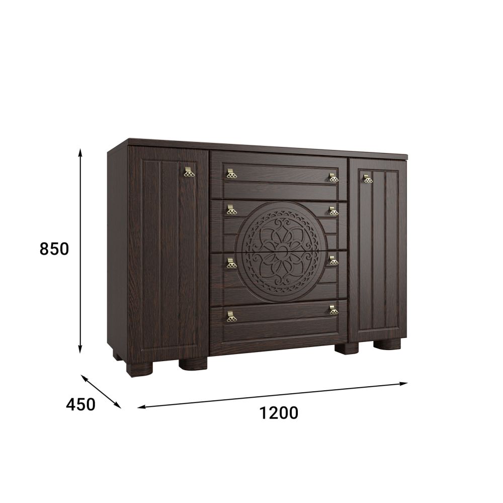 Комод «Монблан» МБ-36К венге/орех шоколадный