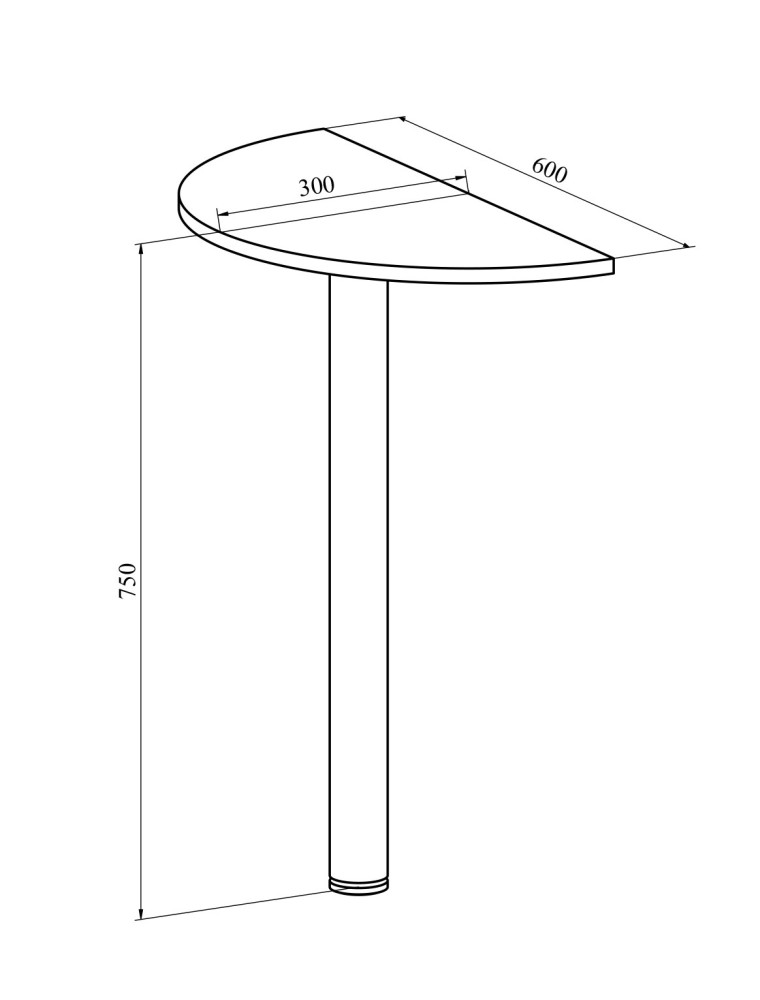 Сегмент приставной ОФ-15 венге