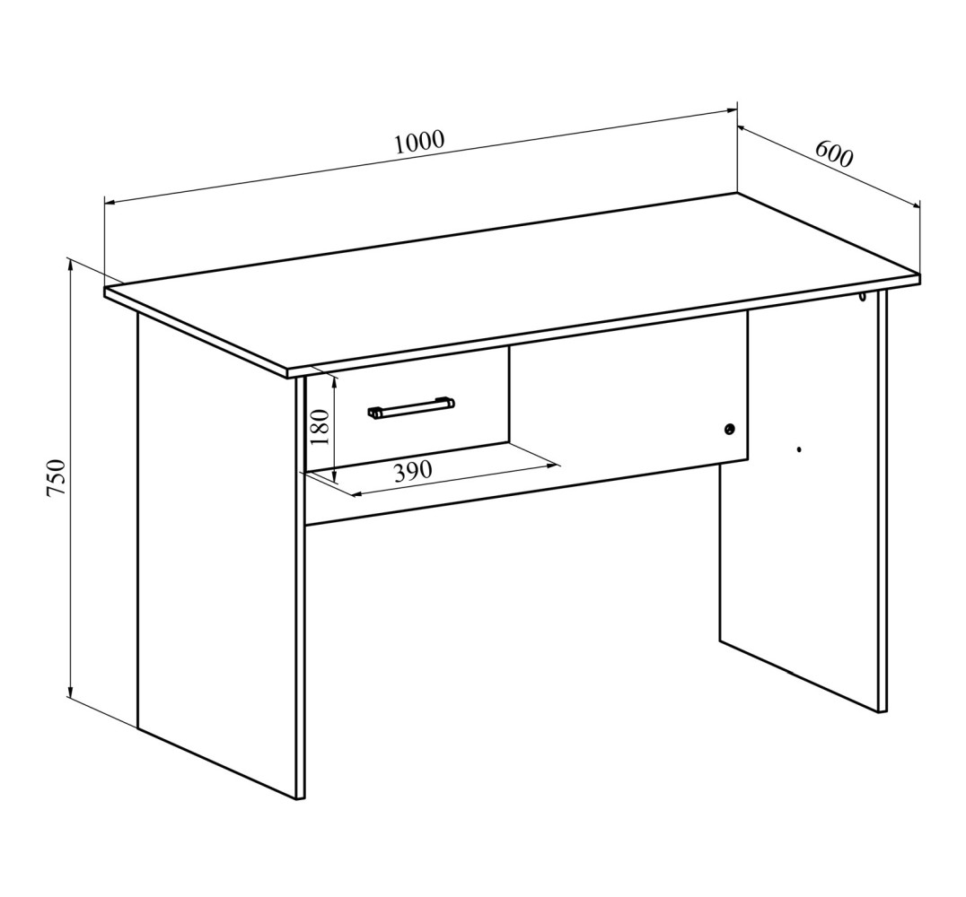 Комплект стол с тумбой  ОФ-111К+ОФ-26 венге