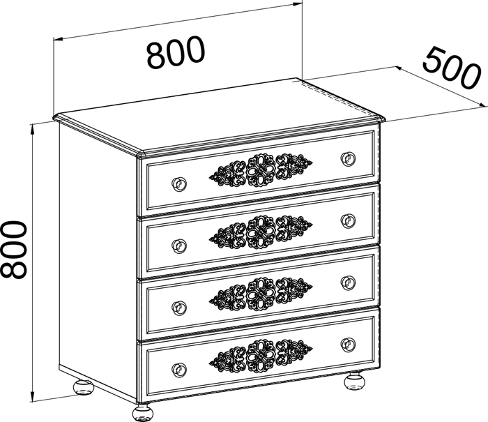 Гарнитур для детской Ассоль АС-048 белое дерево