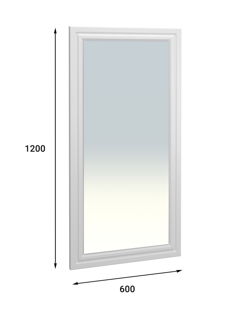 Зеркало «Монблан» МБ-40 (600х1200) белое дерево