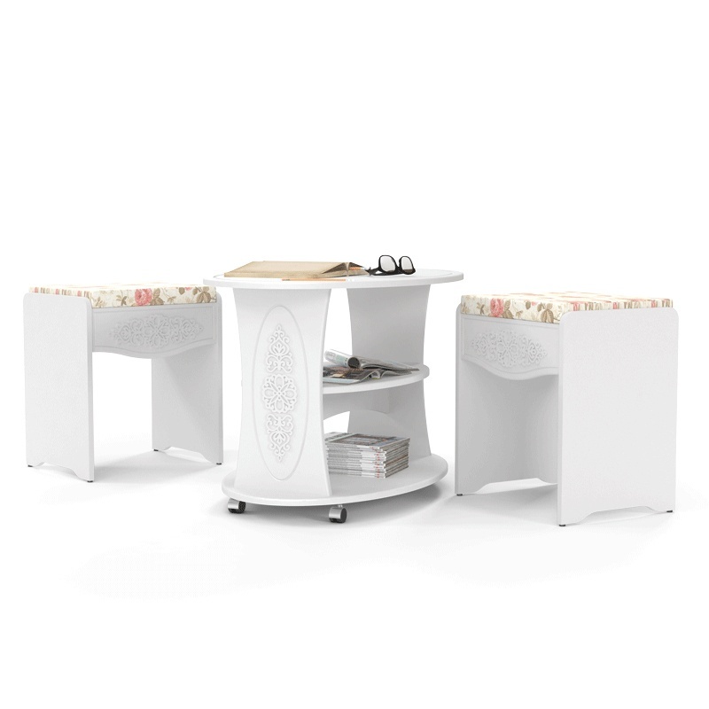 Стол журнальный Ассоль АС-17 белое дерево