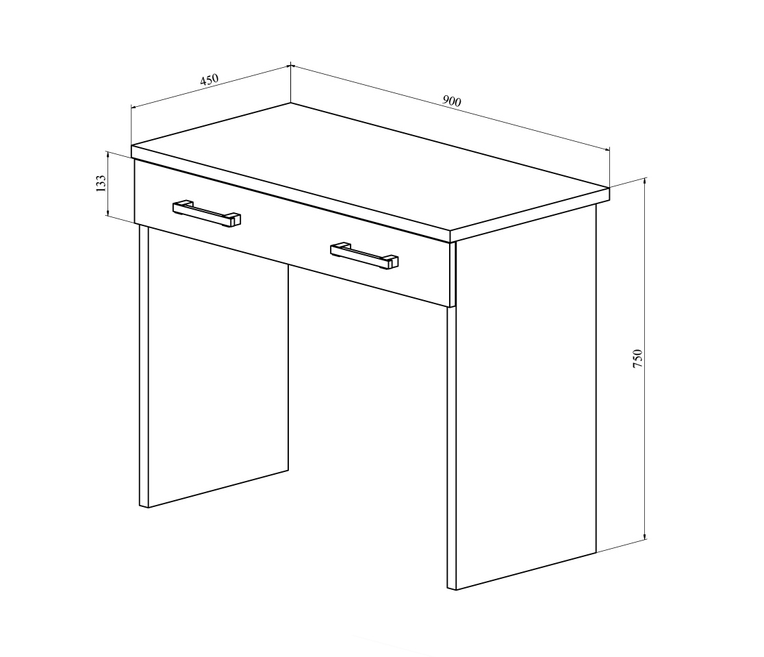 Стол туалетный Виктория ВИ-51 северное дерево светлое