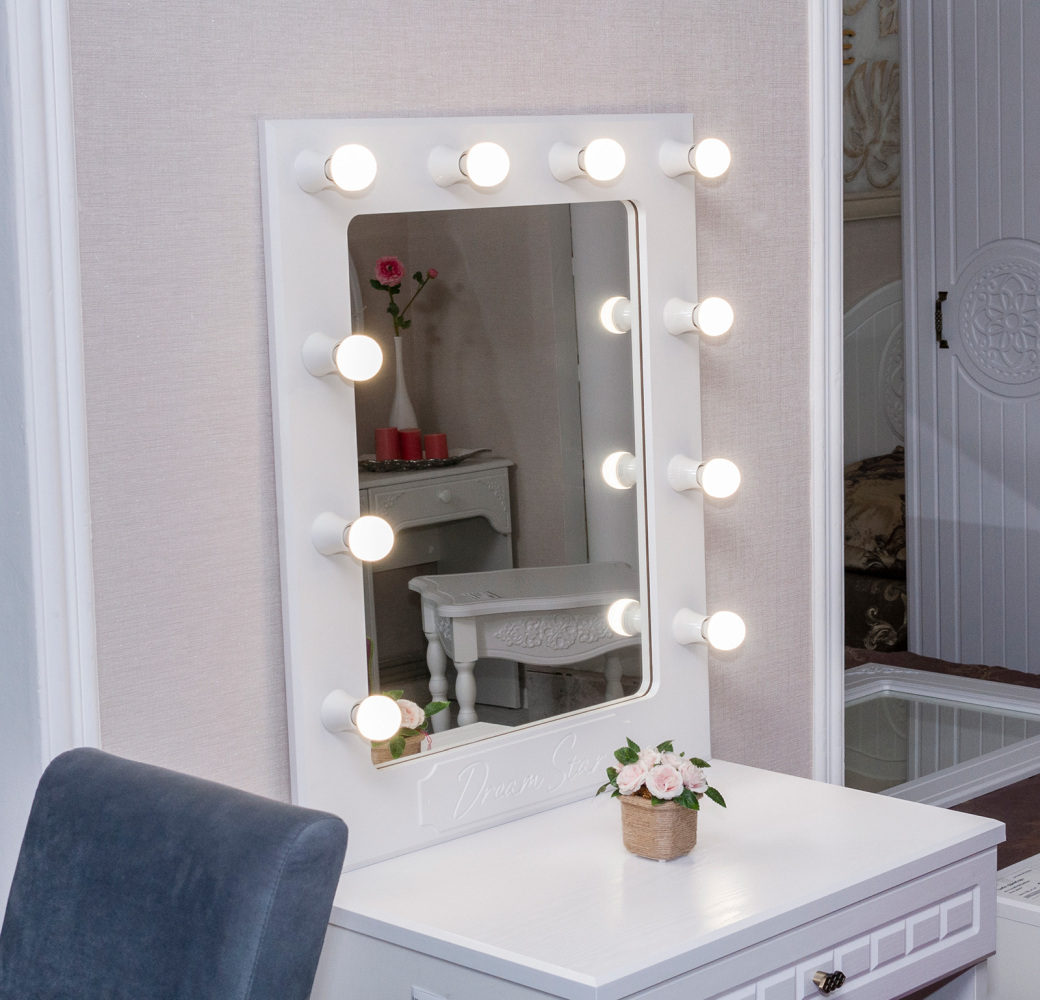 Зеркало ДримСтар ДС-40 белое дерево