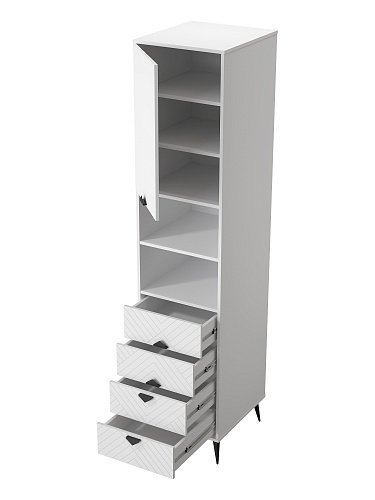 Пенал Астрид АР-06 белый бриллиант/бланж