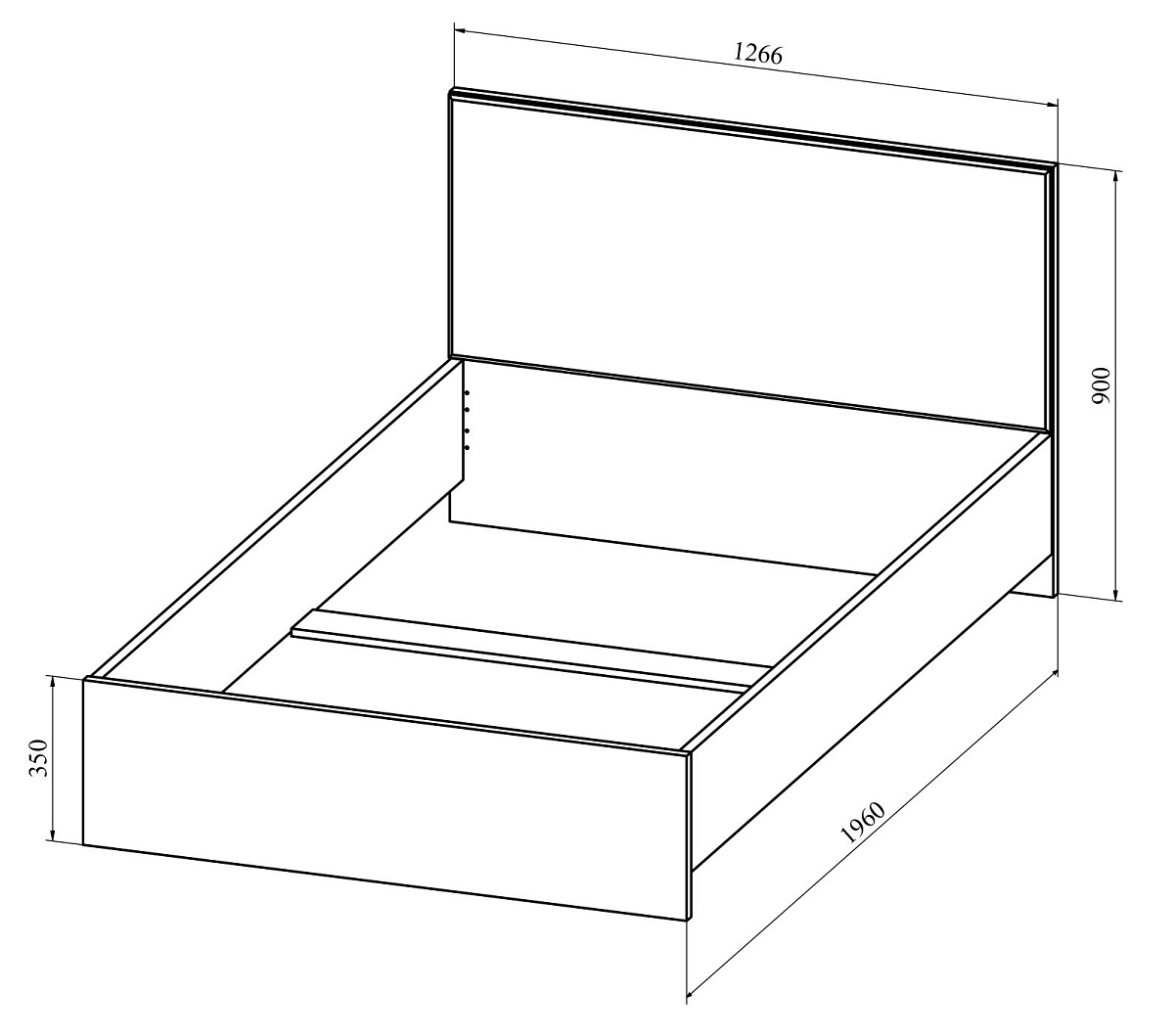 Кровать Анастасия АН-23К (1900x1200) дуб роше