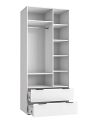 Шкаф платяной Оптима ОП-25 белый структурный/меренга