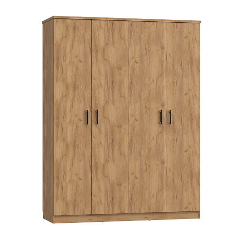 Шкаф четырехдверный для одежды Виктория ВИ-10 дуб крафт золотой