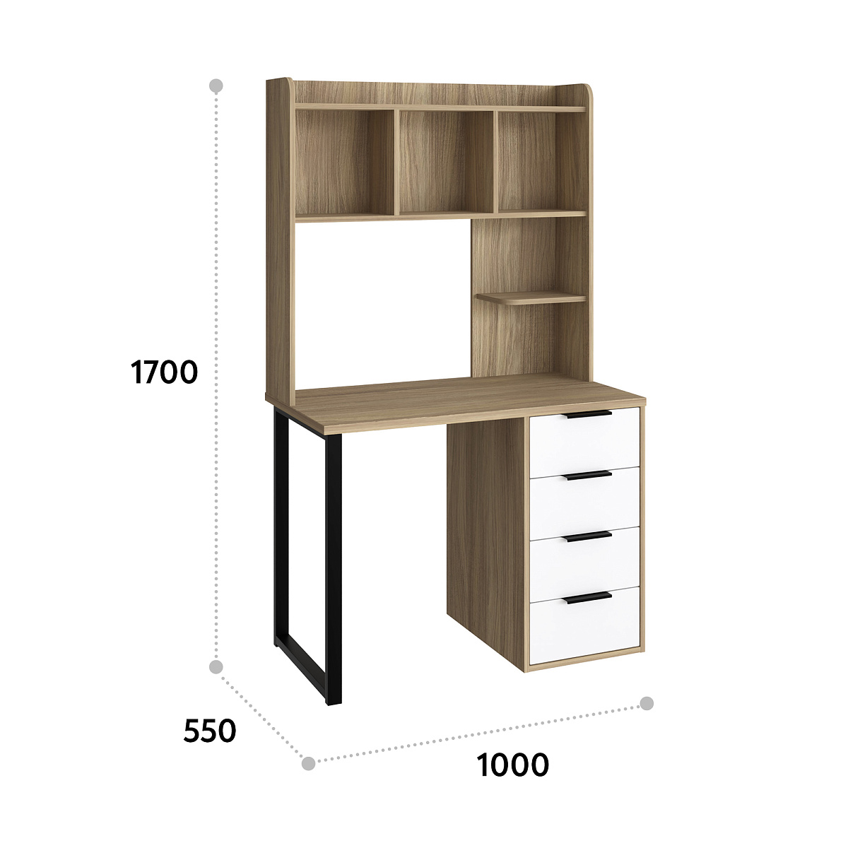 Полка П-100 блэквуд ячменный (994*240)