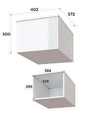 Антресоль Эмилия ЭЛ-53 белый структурный/меренга