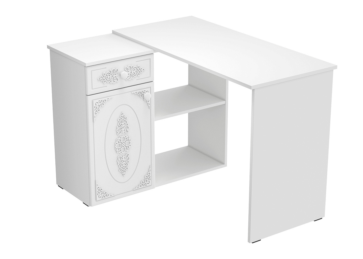 Стол угловой Ассоль АС-67 белое дерево