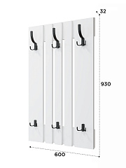 Вешалка Эмилия ЭЛ-6 белый структурный