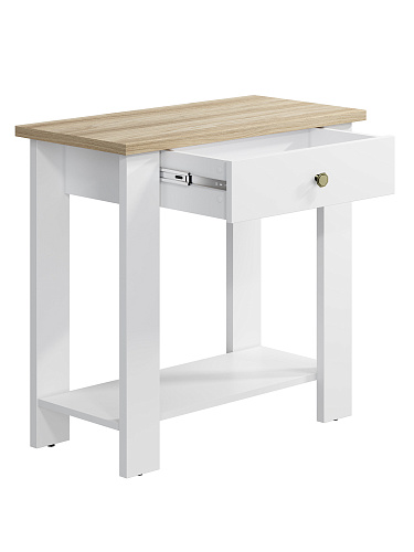 Стол С-301 белый структурный/блэквуд ячменный