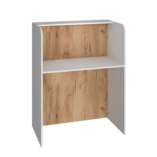 Тумба/ресепшн Р-01 белый структурный/дуб крафт золотой