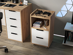 Тумба К-30 дуб крафт золотой/меренга