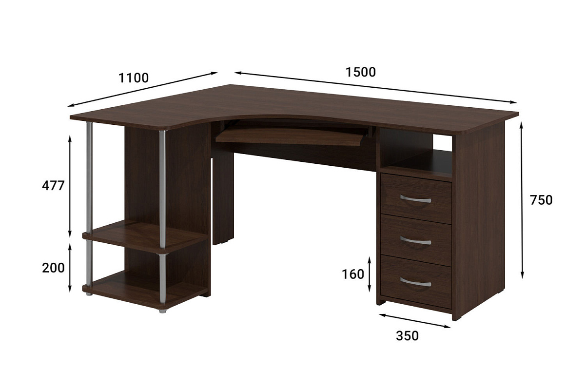 Стол компьютерный С-237 венге