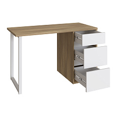 Стол С-411 блэквуд ячменный/меренга (1200х550 белая опора)