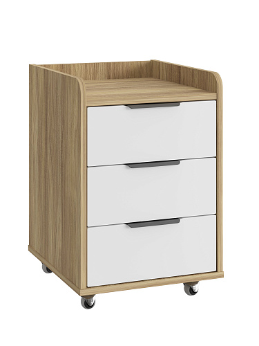 Тумба мобильная К-56 блэквуд ячменный/меренга