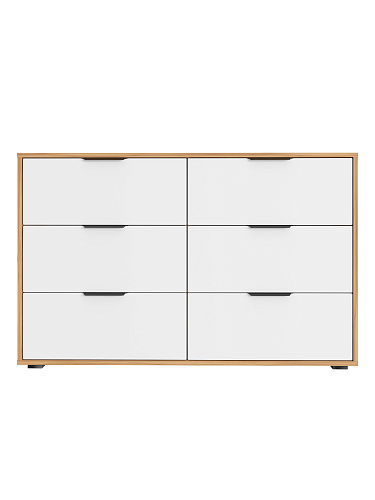 Комод Оптима ОП-15 (1202х426) дуб крафт золотой/меренга