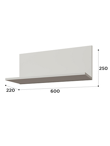 Полка Эмилия ЭЛ-8 кашемир/шарли керамика