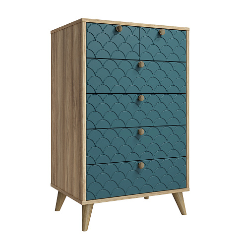 Комод Велламо ВО-02 блэквуд ячменный/морская волна