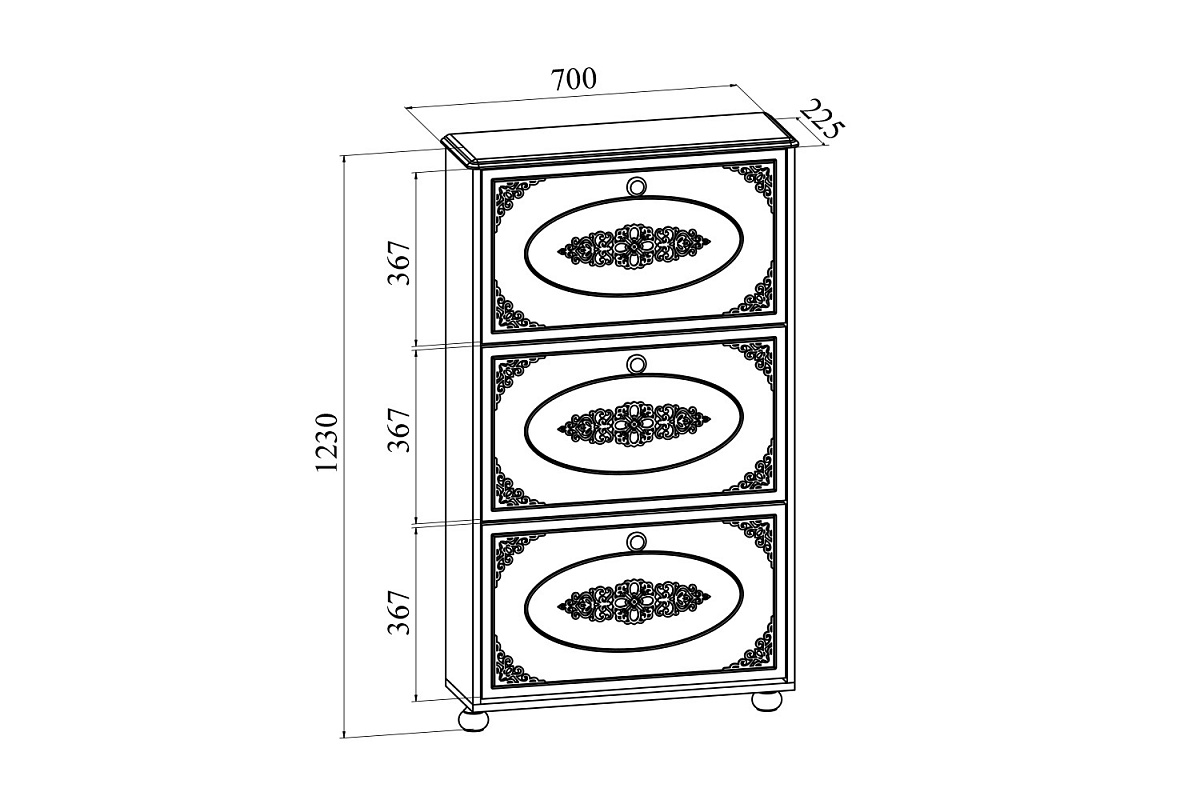 Гарнитур для прихожей Ассоль АС-055 белое дерево