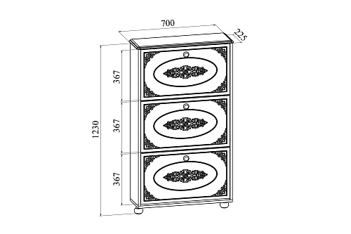 Гарнитур для прихожей Ассоль АС-055 белое дерево