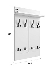 Вешалка ВН-13 белый структурный (600*1000)