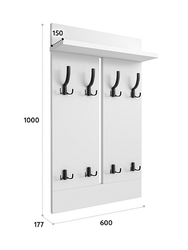 Вешалка ВН-13 белый структурный (600*1000)
