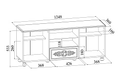 Тумба под ТВ Ассоль АС-13 белое дерево