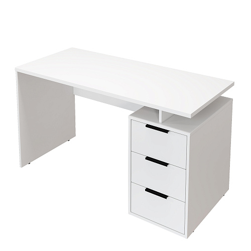 Стол С-407 белый структурный/меренга (1350*600)