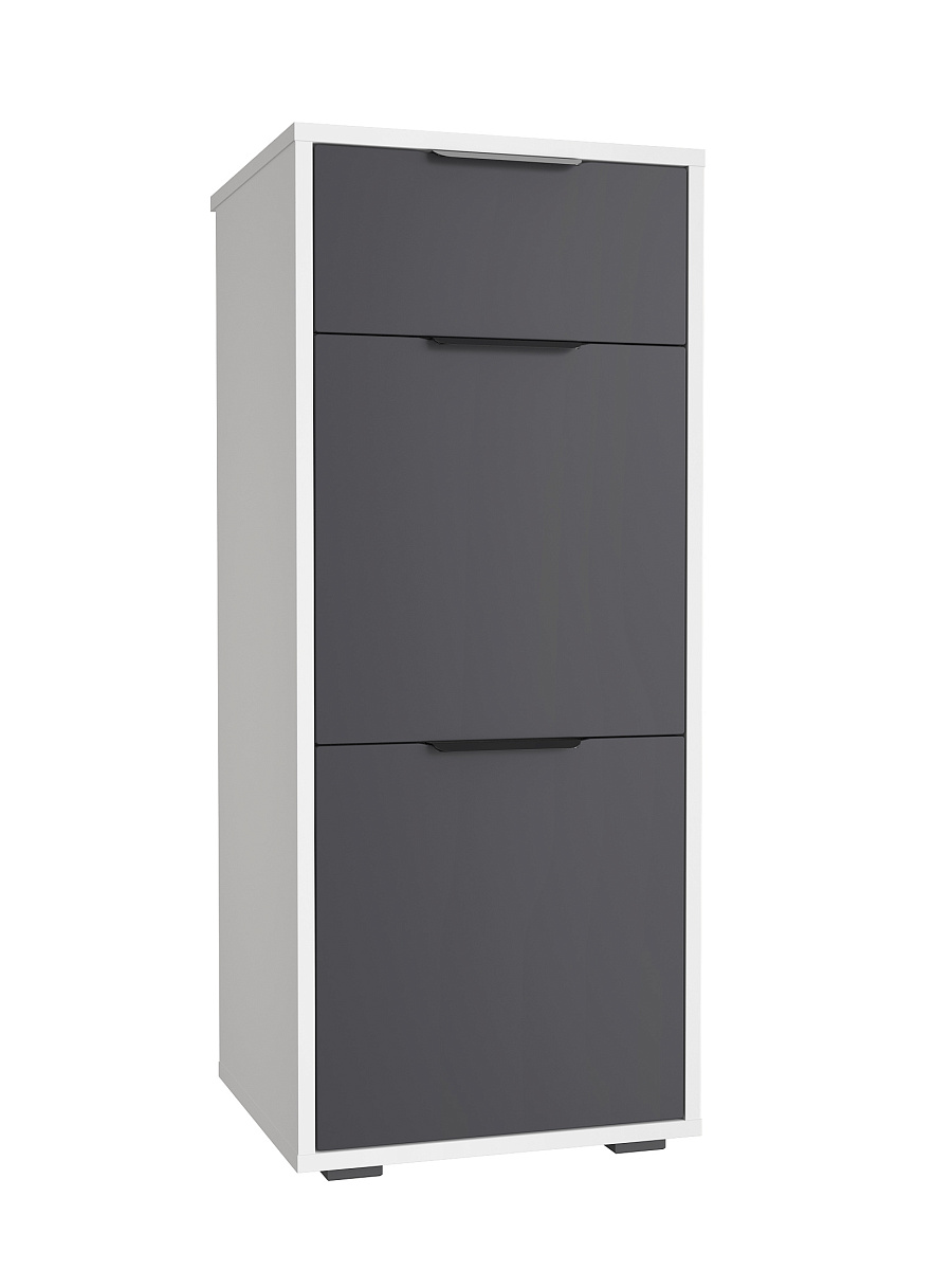 Тумба Оптима ОП-08 белый структурный/графит