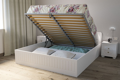 Кровать «Монблан» МБ-607К (2000х1800) белое дерево