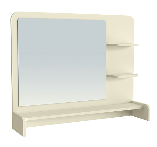 Полка с зеркалом ТН-3 ваниль
