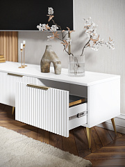 Тумба ТВ Афина АФ-04 белый бриллиант/бланж