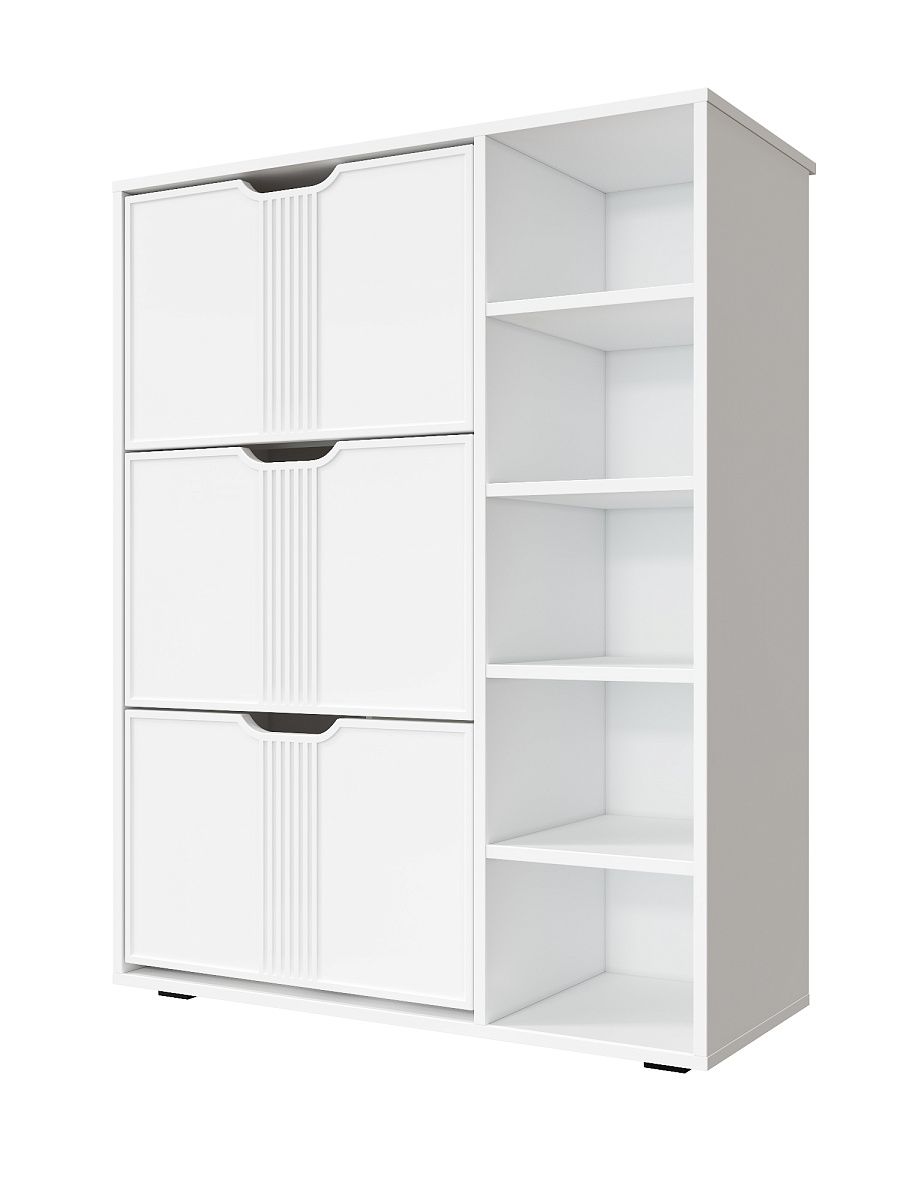 Тумба Эмилия ЭЛ-42 белый структурный/меренга