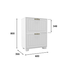 Тумба для обуви (обувница) «Монблан» МБ-33К белое дерево