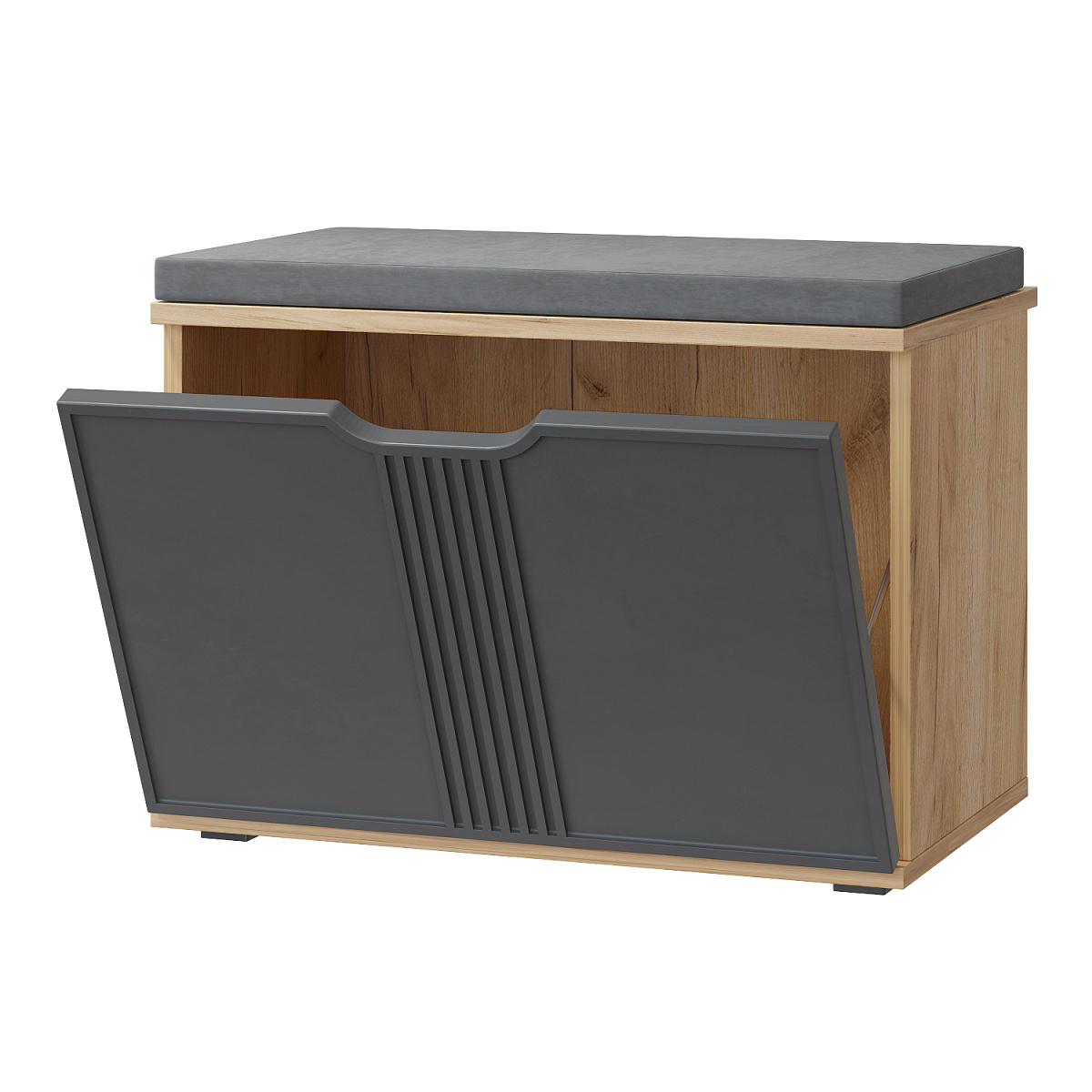 Тумба Эмилия ЭЛ-4К (с подушкой) дуб крафт золотой/графит