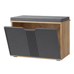 Тумба Эмилия ЭЛ-4К (с подушкой) дуб крафт золотой/графит