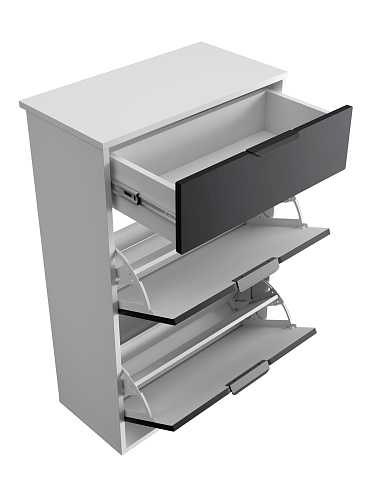 Тумба Оптима ОП-09 белый структурный/графит