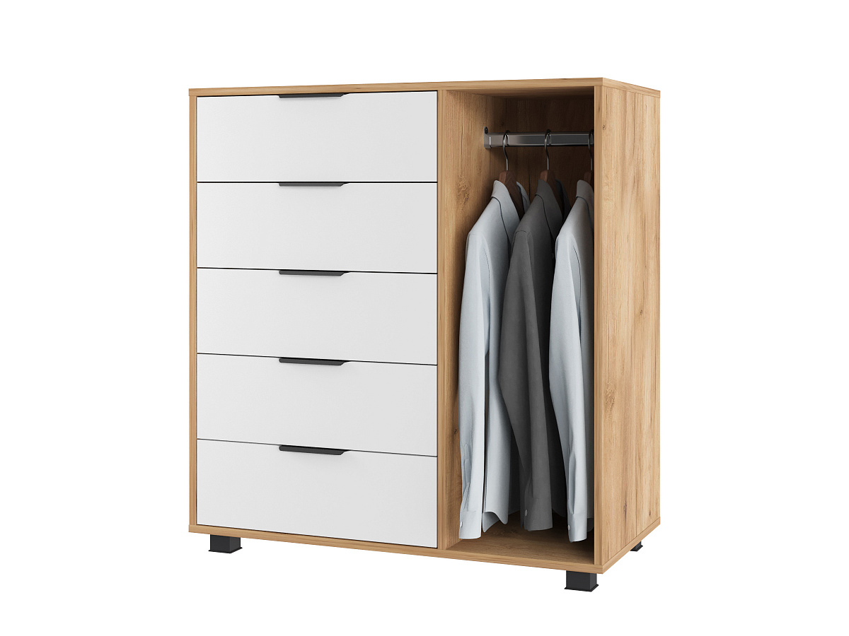 Шкаф комбинированный К-20 дуб крафт золотой/меренга