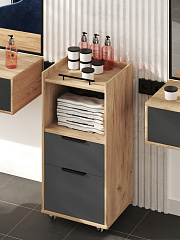 Тумба комбинированная К-33 дуб крафт золотой/графит