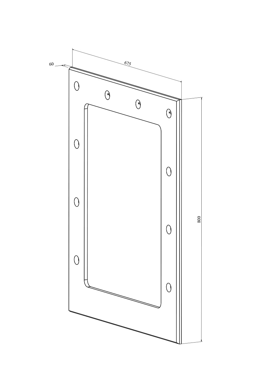 Зеркало ДримСтар ДС-40 белое дерево