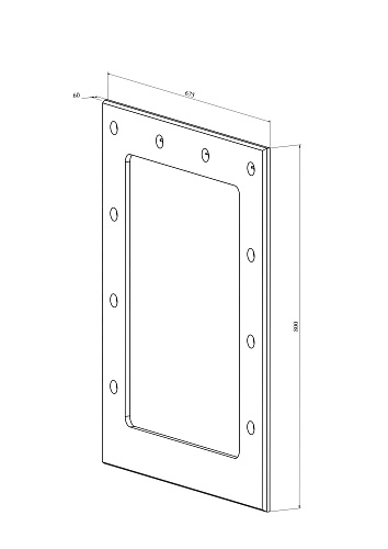 Зеркало ДримСтар ДС-40 белое дерево