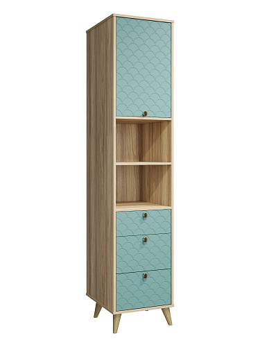 Пенал Велламо ВО-14 блэквуд ячменный/бирюза