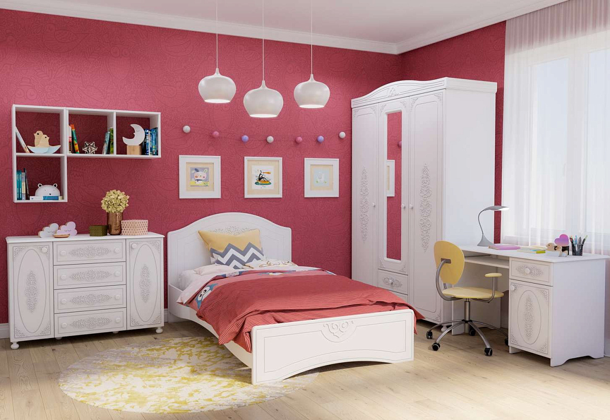 Гарнитур для детской Ассоль АС-027 белое дерево